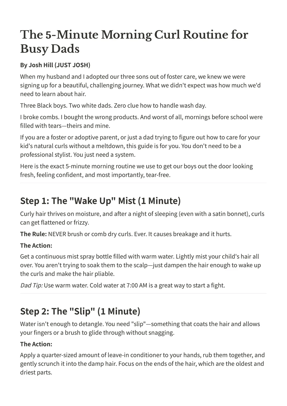5-Minute Morning Curl Routine cover